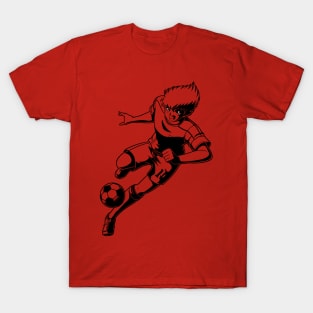 Captain Tsubasa Tsubasa Ozora Drive Shoot Line Art T-Shirt